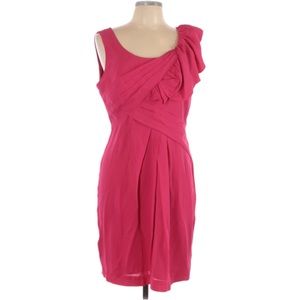 BCBGMAXAZRIA Sleeveless Drape Sheath Cocktail Dress Women’s Size 12 Pink